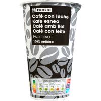 Café con leche espresso EROSKI, vaso 250 ml Café con leche espresso EROSKI, vaso 250 ml