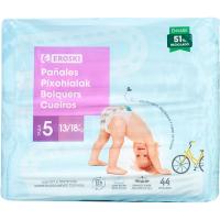 Pañal canal absorbente 13-18 kg Talla 5 EROSKI, paquete 44 uds Pañal canal absorbente 13-18 kg Talla 5 EROSKI, paquete 44 uds