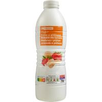 Yogur líquido sabor fresa-plátano EROSKI, botella 1 kg Yogur líquido sabor fresa-plátano EROSKI, botella 1 kg