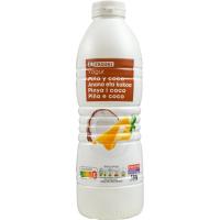 Yogur líquido sabor piña-coco EROSKI, botella 1 kg Yogur líquido sabor piña-coco EROSKI, botella 1 kg