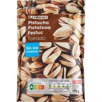 Pistacho tostado sin sal EROSKI, bolsa 175 g