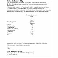 Bacón en cintes CASA TARRADELLAS, safata 150 g