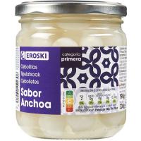 Cebollitas sabor anchoa EROSKI, frasco 190 g Cebollitas sabor anchoa EROSKI, frasco 190 g