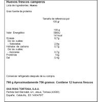 Ous camperos L ROIG, cartó 1 dotzena