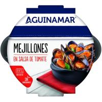 Mejillones en salsa de tomate AGUINAMAR, bandeja 500 g Mejillones en salsa de tomate AGUINAMAR, bandeja 500 g