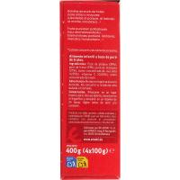 Bossetes 100% fresa-plàtan sense sucre EROSKI, pack 4x100 g