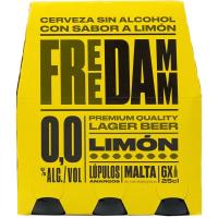Cerveza limón FREE DAMM, pack 6x25 cl Cerveza limón FREE DAMM, pack 6x25 cl