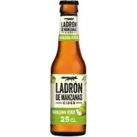 Cider de manzana verde LADRÓN DE MANZANAS, botellín 25 cl Cider de manzana verde LADRÓN DE MANZANAS, botellín 25 cl