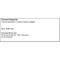 Cerveza MORITZ 7, lata 33 cl