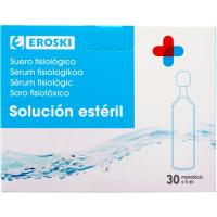 Sèrum fisiològic en monodosis EROSKI, caixa 30 u Sèrum fisiològic en monodosis EROSKI, caixa 30 u