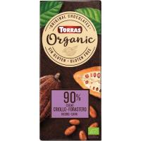Xocolata negra bio 90% cacau crioll TORRAS, tauleta 100 g Xocolata negra bio 90% cacau crioll TORRAS, tauleta 100 g