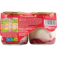 Iogurt sabor maduixa EROSKI, pack 2x125 g