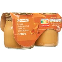 Postre toffe EROSKI, pack 2x125 g Postre toffe EROSKI, pack 2x125 g