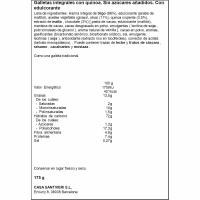 Galeta digestive de quinoa-xocolata SANTIVERI, paquet 175 g