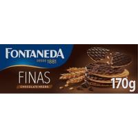 Galleta Digestive Finas de chocolate negro FONTANEDA, caja 170 g Galleta Digestive Finas de chocolate negro FONTANEDA, caja 170 g