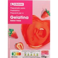 Gelatina de fresa EROSKI, caja 170 g Gelatina de fresa EROSKI, caja 170 g