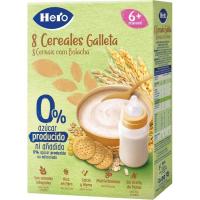 Papilla 8 cereals amb galeta HERO, caixa 340 g Papilla 8 cereals amb galeta HERO, caixa 340 g