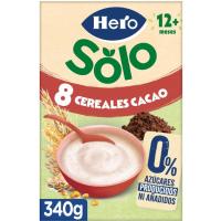 Farinetes 8 cereals amb cacau HERO, caixa 340 g Farinetes 8 cereals amb cacau HERO, caixa 340 g
