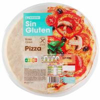 Base de pizza sin gluten EROSKI, bandeja 300 g Base de pizza sin gluten EROSKI, bandeja 300 g