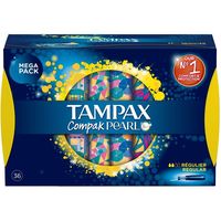 Tampón Pearls Compak regular TAMPAX, caja 36 uds. Tampón Pearls Compak regular TAMPAX, caja 36 uds.