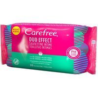 Toallitas íntimas de aloe CAREFREE, paquete 20 uds. Toallitas íntimas de aloe CAREFREE, paquete 20 uds.