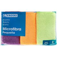 Bayeta microfibra pequeña EROSKI, pack 3 uds Bayeta microfibra pequeña EROSKI, pack 3 uds