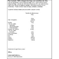Pan dextrín con chía SANTIVERI, paquete 300 g