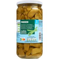 Judía verde sin sal añadida EROSKI, frasco 350 g