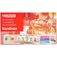 Sardina en tomate EROSKI, lata 115 g Sardina en tomate EROSKI, lata 115 g