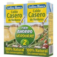 Brou casolà de verdures GALLINA BLANCA, pack 2x1 litre