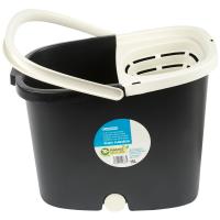 Cubo con ruedas-escurridor 15 litros EROSKI, pack 1 ud Cubo con ruedas-escurridor 15 litros EROSKI, pack 1 ud