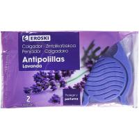 Colgador antipolillas lavanda EROSKI, pack 2 uds
