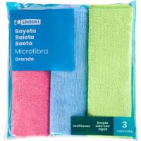 Bayeta microfibra grande EROSKI, pack 3 uds. Bayeta microfibra grande EROSKI, pack 3 uds.