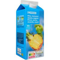 Beguda de pinya sense sucre EROSKI, brik 1,75 litres