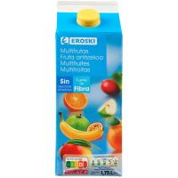 Bebida multifrutas sin azúcar EROSKI, brik 1,75 litros Bebida multifrutas sin azúcar EROSKI, brik 1,75 litros