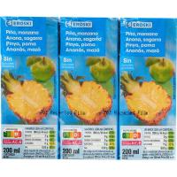 Bebida de piña sin azúcar añadido EROSKI, pack 6x20 cl Bebida de piña sin azúcar añadido EROSKI, pack 6x20 cl