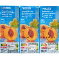 Bebida de melocotón sin azúcar añadido EROSKI, pack 6x20 cl Bebida de melocotón sin azúcar añadido EROSKI, pack 6x20 cl