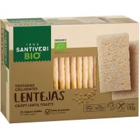 Torrades cruixents de llenties bio SANTIVERI, caixa 100 g