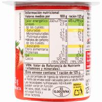 Yogur sabor fresa EROSKI BASIC, pack 4x125 g