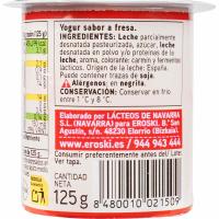 Yogur sabor fresa EROSKI BASIC, pack 4x125 g