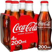 Refresco de cola COCA COLA, pack 4x20 cl Refresco de cola COCA COLA, pack 4x20 cl