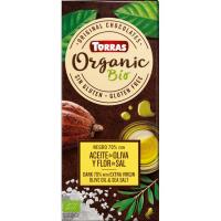 Xocolata Bio 70% amb oli oliva i flor de sal, tauleta 100g Xocolata Bio 70% amb oli oliva i flor de sal, tauleta 100g
