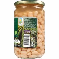 Mongeta blanca cuita EROSKI BIO, flascó 400 g