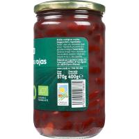 Alubia roja cocida EROSKI BIO, frasco 400 g