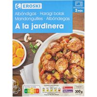 Mandonguilles a la jardinera EROSKI, safata 300 g Mandonguilles a la jardinera EROSKI, safata 300 g