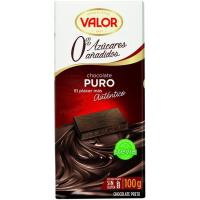 Xocolata pura sense sucre VALOR, tauleta 100 g Xocolata pura sense sucre VALOR, tauleta 100 g