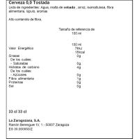 Cervesa triple zero torrada AMBAR, llauna 33 cl