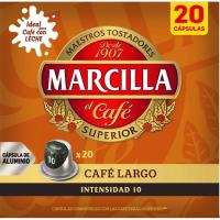 Café largo compatible Nespresso MARCILLA, caja 20 uds Café largo compatible Nespresso MARCILLA, caja 20 uds