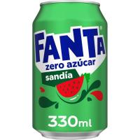 Refresco sin azúcar sabor sandía FANTA, lata 33 cl Refresco sin azúcar sabor sandía FANTA, lata 33 cl
