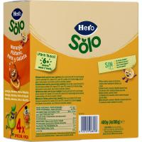 Bolsita de naranja-plátano-galleta HERO, pack 4x100 g